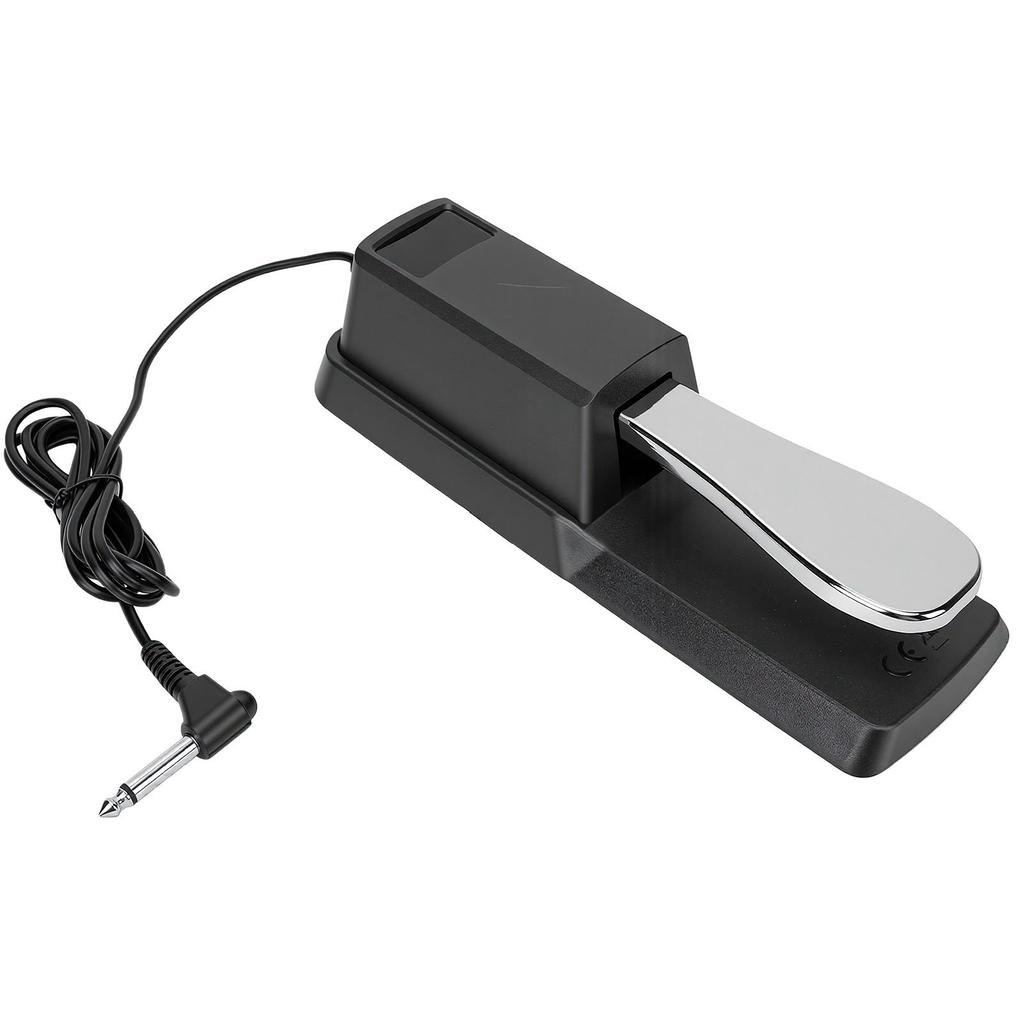 Sustain Pedal Quick Response Noise Reduction Universal Non Slip Base Keyboard Damper Pedal Silver