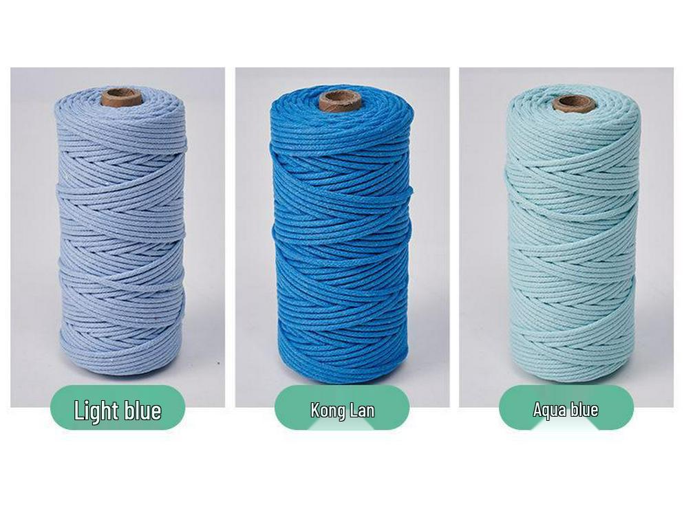 Colorful Core-Spun Cotton Rope for DIY Weaving, Tapestry, and Decorative Projects