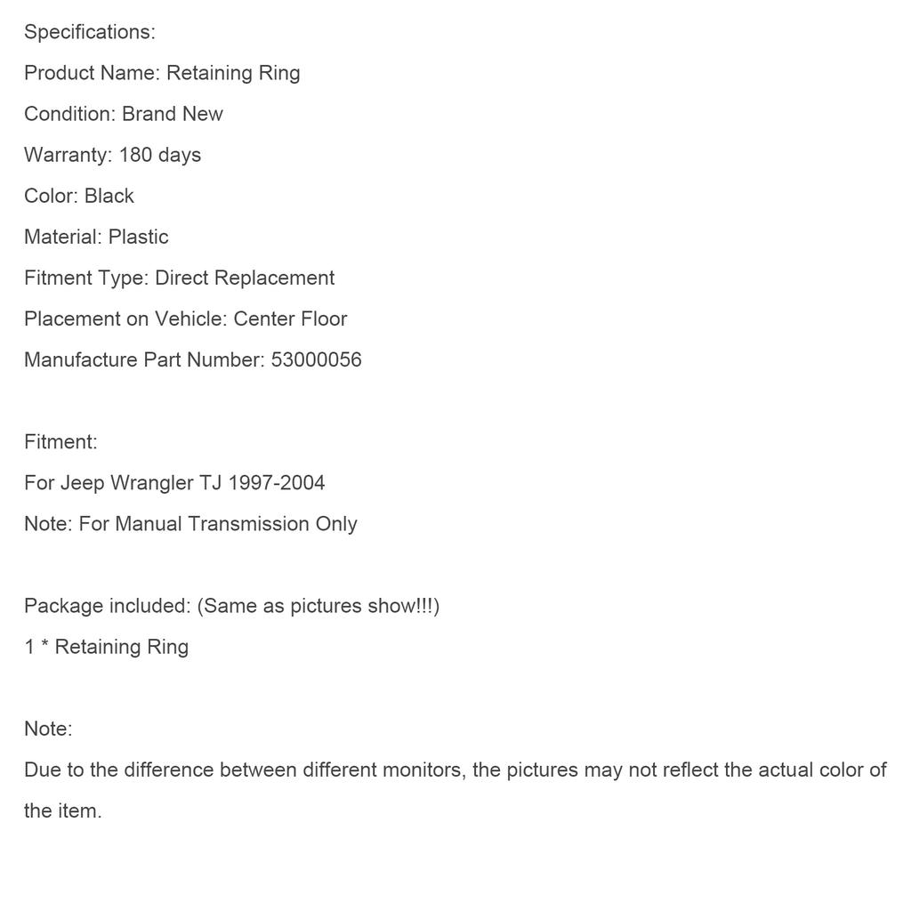 Schalthebelmanschette Blende Schaltgetriebe Passend für Jeep Wrangler TJ 1997-2004