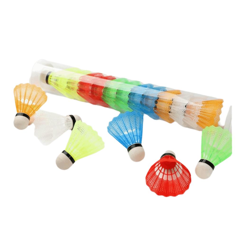 12pcs Multi-Colored Plastic Badminton Shuttlecocks Durable Design Badminton Balls  Sports Training