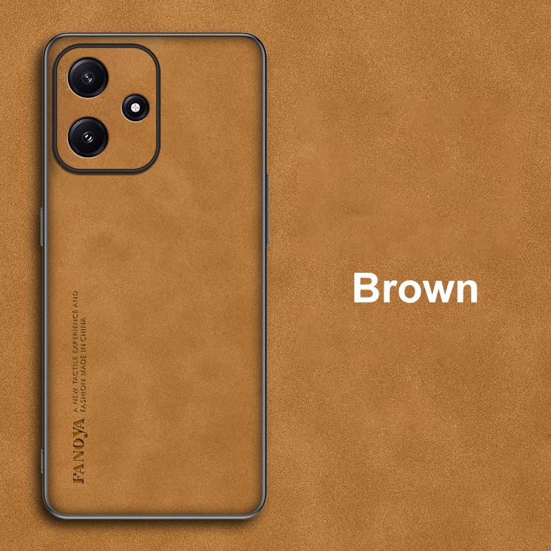 For Poco M6 Pro 5G Case Luxury PU Leather Phone Case For Xiaomi Redmi 12 5G Back Cover Silicone Shockproof Full Protection Coque