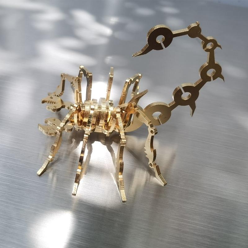 Punkové DIY 3D kovové puzzle z nerezové oceli, sestavený model se starověkými zvířecími hračkami, zvířaty, dárek pro děti i dospělé