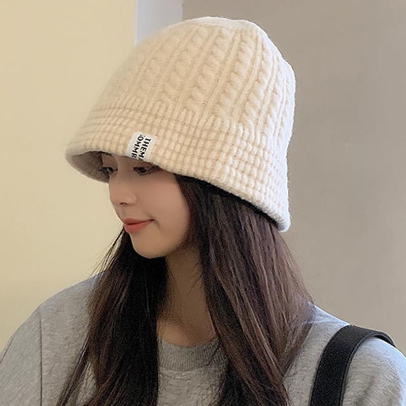 Hat Women'S Versatile Warm Ear Protection Big Head Knitted Hat Yarn Hat