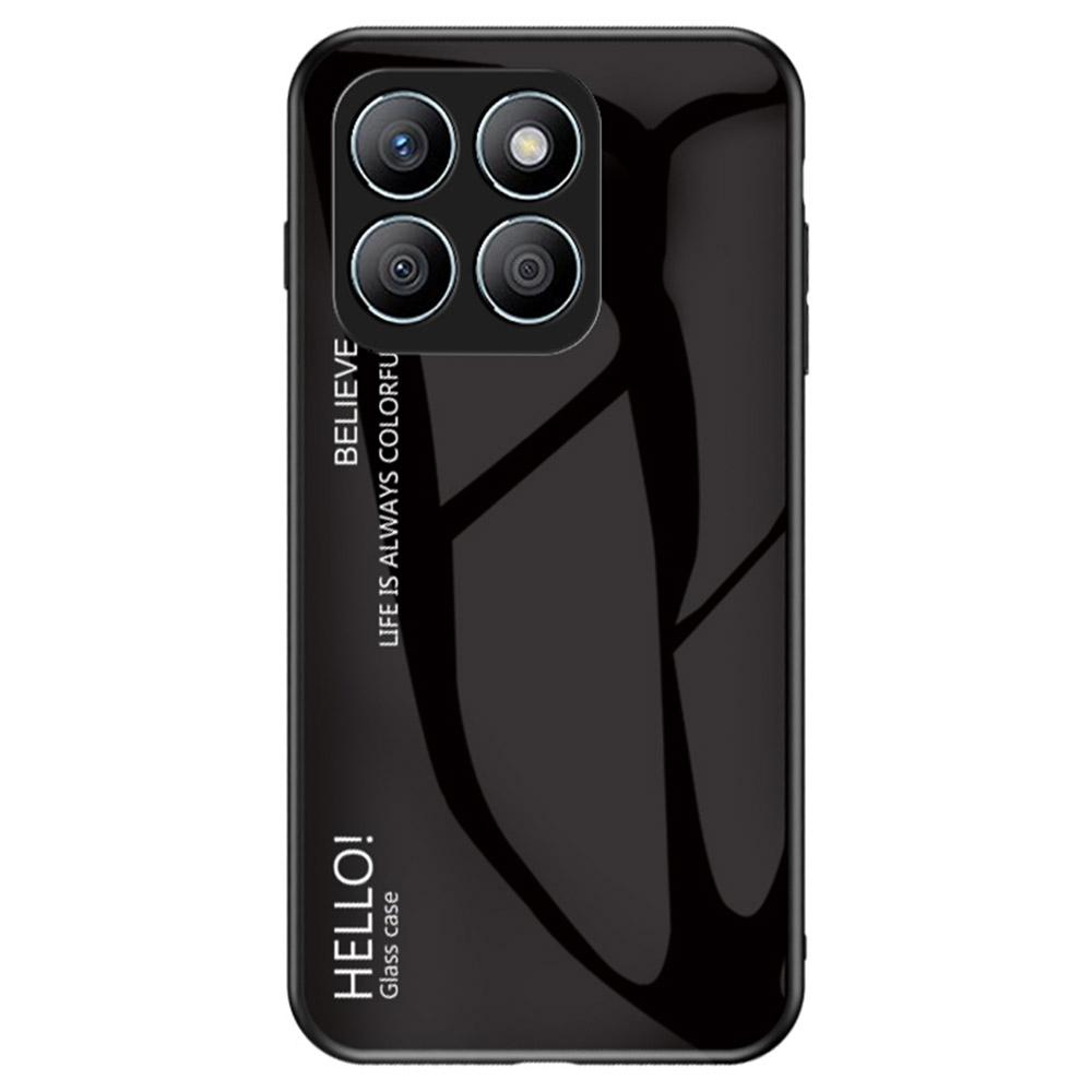 For Honor X8c 4G Case Anti-Scratch Tempered Glass+PC+TPU Phone Cover