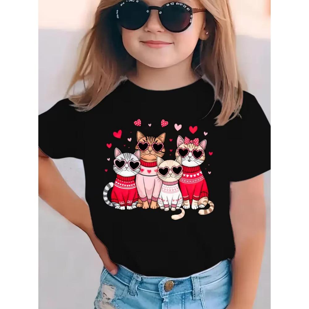 Funny Dog Pattern Children's T-Shirt Girl Cute Animal 3D Printed Fashion Top Short Sleeve Tee Summer Children Clothes Girl Tops