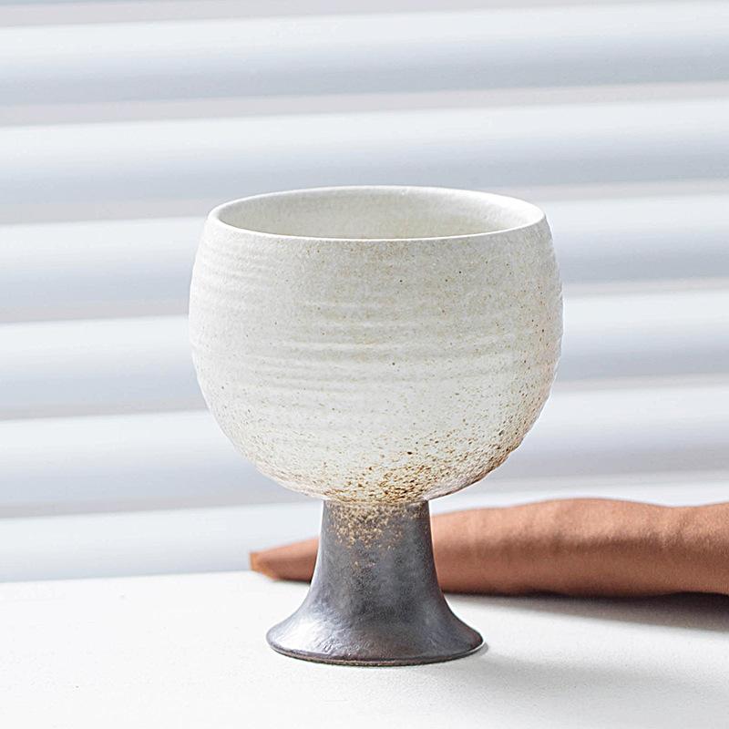Japanese-Style Coarse Pottery Cup Kiln Change Coffee Cup Creative Goblet Ceramic Cup High Value Water Cup Household Cup