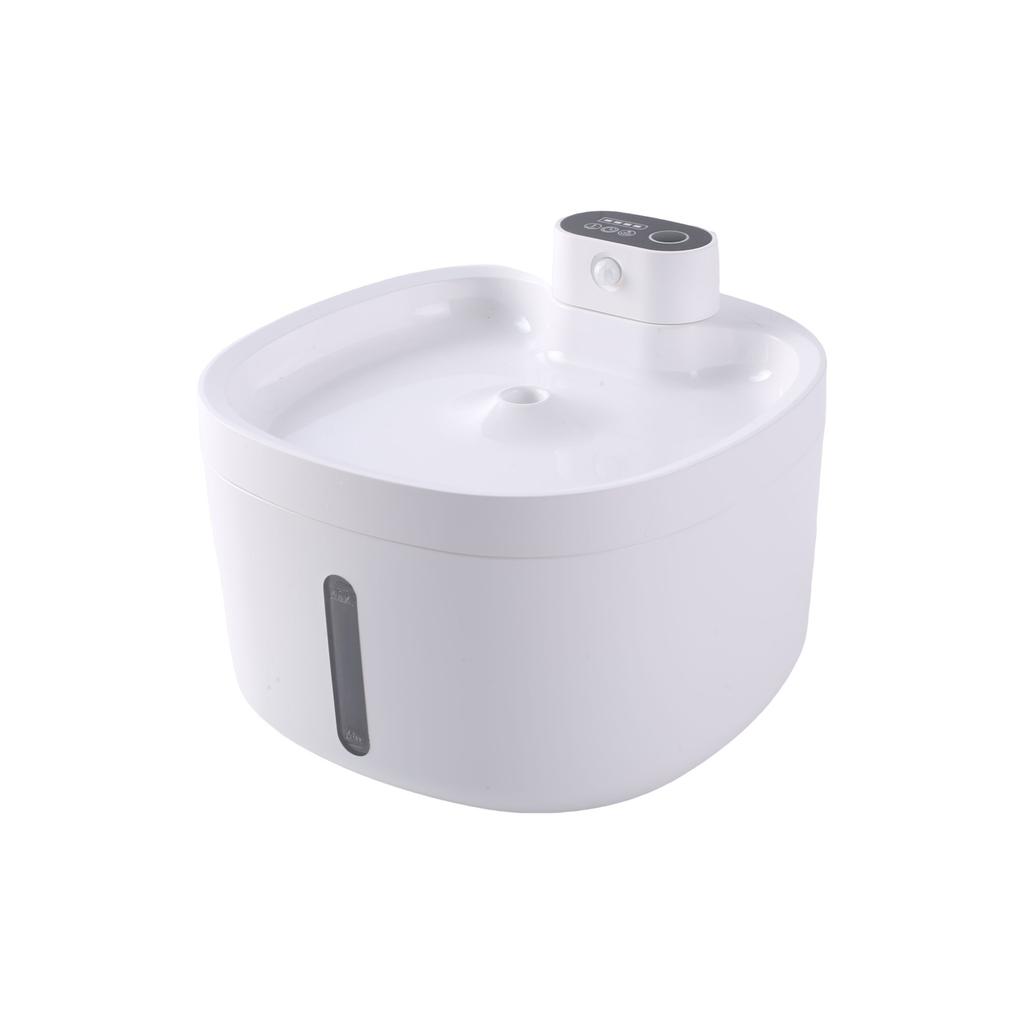 Hund Katze Trinkbrunnen Kabellos Automatischer Haustier-Trinkbrunnen 2,6L Großes Fassungsvermögen Katzenwasserspender mit 3 Modi 5-Stufen-Filtration Leise Pumpe für Pe