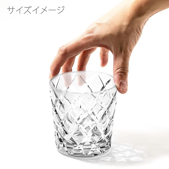 [TABLEAU Official] Crystal Edo Kiriko Yarai Pattern Old Fashioned Glass (Clear) TB5136-10, In Paulow