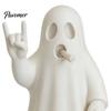 Trendy Metal Geste Beeldje 3D Geprint Rots Geest Figuurtje, Cool Hand Beeldje, Mat Stijl Bureau Decor Wit voor Slaapkamer Gaming Studio, Halloween