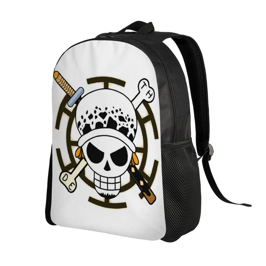 Traffy Law Backpack for Men Women Cool Student Work Daypack Trafalgar Law One Piece Anime College Canvas Bags Outdoor