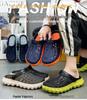 Men's Outdoor Thick-Soled Jelly Sandals: Closed-Toe, Height-Boosting, Wear-Resistant, Large Size.