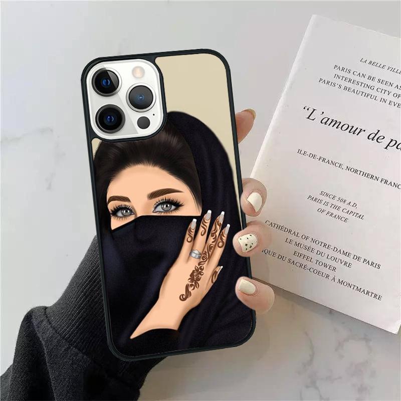 Islamic Arabic Hijab Girl Phone Case Cover For iPhone 17 Air 15 13 Pro Max 16 14 Plus 11 12 Apple max