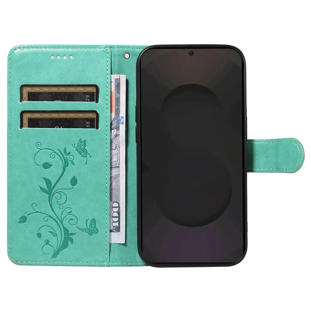 Pro Samsung Galaxy S25 FE Pouzdra z PU kůže Vzor květin Peněženka Stojánek Kryt na telefon s řemínkem