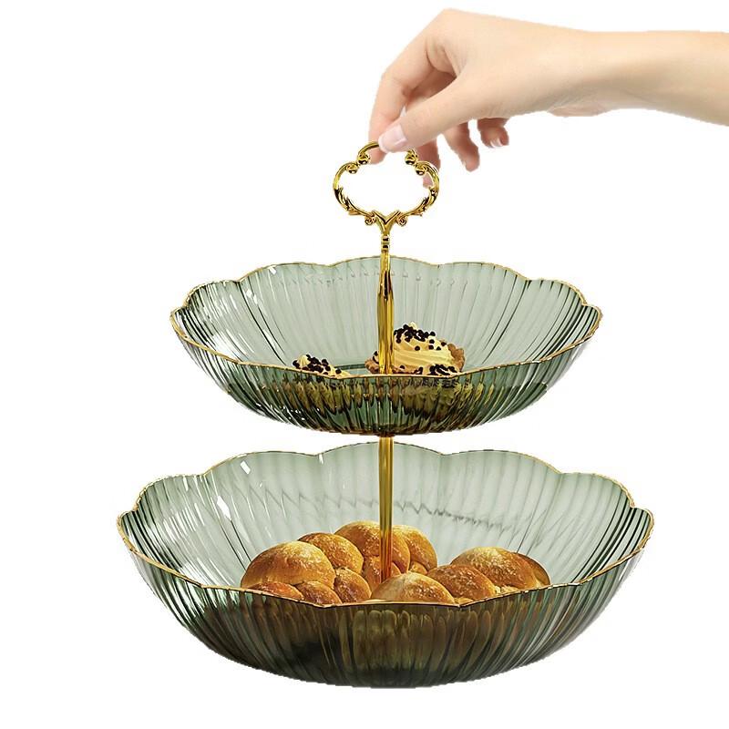 ZISIZ Floral Multi-Tier Fruit Display Plate