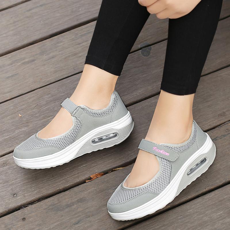 Middelaldrende og Eldre Gående Mesh Fritidssport Dames Hule Luftputevippesko