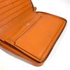 HERMES Azap Integral Long wallet Zip Around Long Wallet Leather Orange