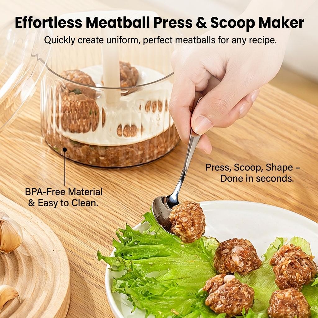 Manual Meatball Maker Food Grade PP Plastic Tool For Meatballs Shrimp Paste Fish Balls