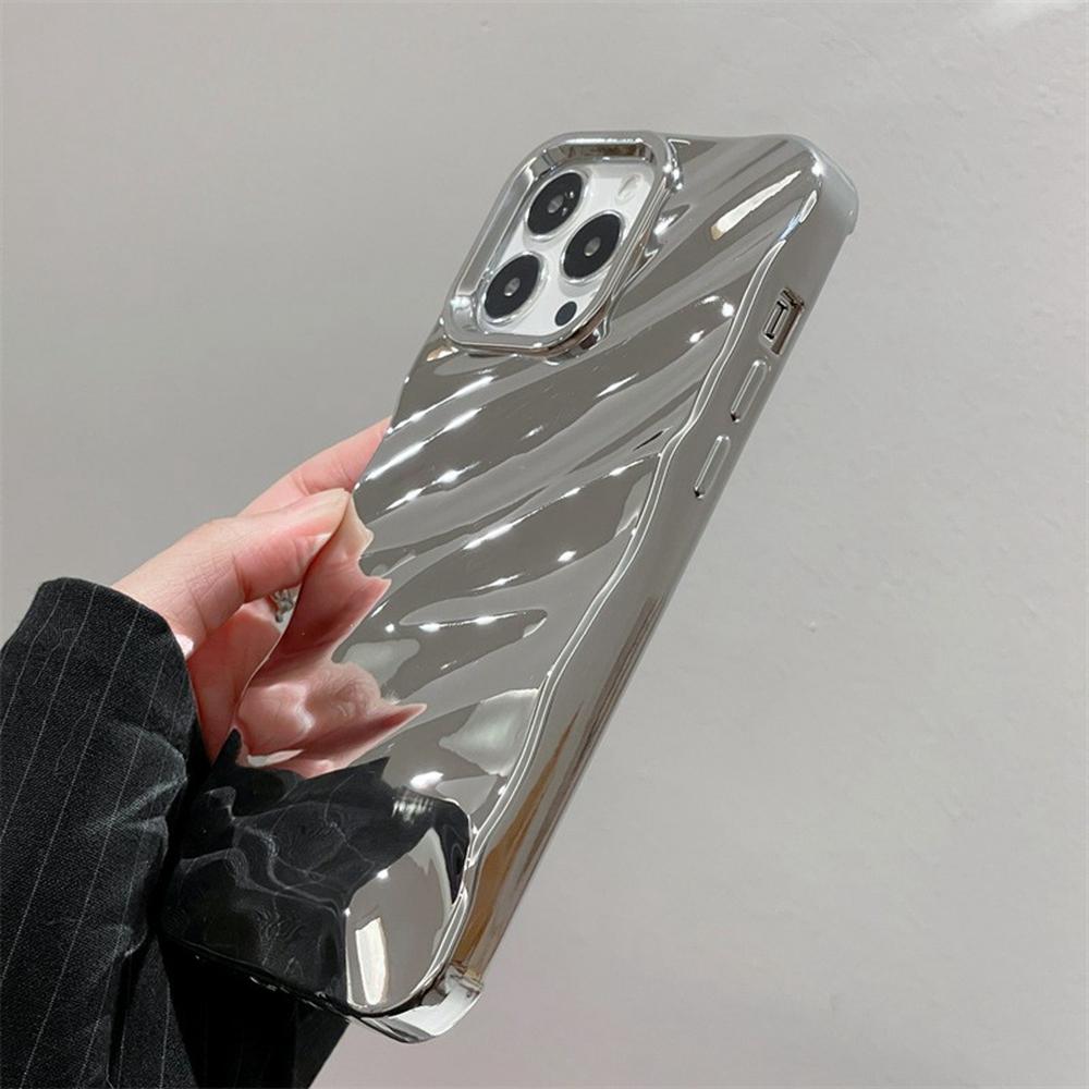 

For iPhone 13 Pro Case Wave Texture TPU Shockproof Phone Cover As Shown A