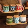Creative Ceramic Seasoning Jar Set Kitchen Spices Seasoning Storage Jar Salt Pepper Organizer Nordic Household Seasoning Tools