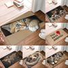 Cute Pet Animal Shaped Carpet Cute Kittens and Puppies Door Mat Entrance/Exit Foot Mat Living Room Bedroom Non Slip Door Mat