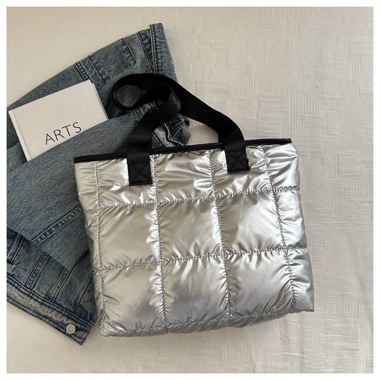 

Новая женская модная хлопковая сумка, сумка через плечо, сумочка 30.5*11.5*28.5cm серебряный