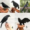 Vivid Artificial Decorative Birds Realistic Raven Bird Animal Home Garden Ornament Miniature Decoration