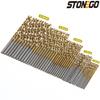 STONEGO 10/25/50ks HSS Ocel Kobalt Mini Vrtáky do kovu Sada Rovná Stopka Otvory Otvírák Power Vrtání Děrovací Nářadí