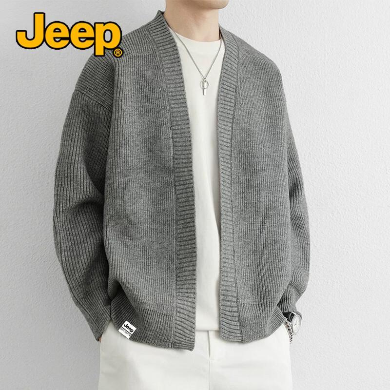 JEEP Men's Minimalist Casual Knit Cardigan