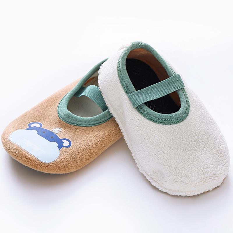 Baby Non-Slip First Walker Socks with Velvet - Fall/Winter Indoor Shoes for Boys and Girls