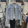 "European Retro Palace-Style Button-Down Long-Sleeve Denim Jacket - Spring/Autumn 2025 Fashion with Stand-Up Collar"