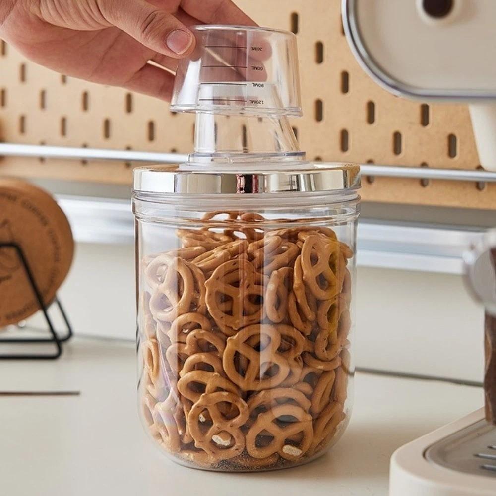 Transparent Fresh Keeper Bin Jar Coffee Bean Sealed Grain Tank Food Storage Container  Kitchen