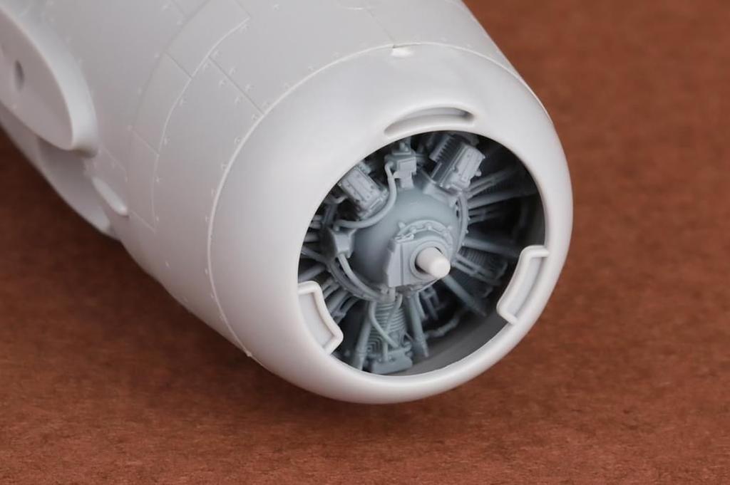 SBS Model 1/72 F4F-4 Wildcat Engine & Exhaust Pipe Detail Set (for Arma Hobby) Plastic Model Parts SBM72091 (Airplane)