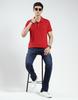 MONTE CARLO Men's Regular Fit Polo T-Shirt for Men's Red (Pack Of 1)