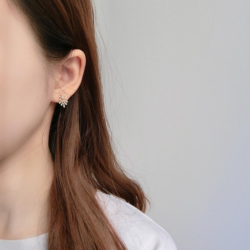 Earrings Literary Fresh Student Gift Cute Little Flower Crystal Earrings Earrings Women