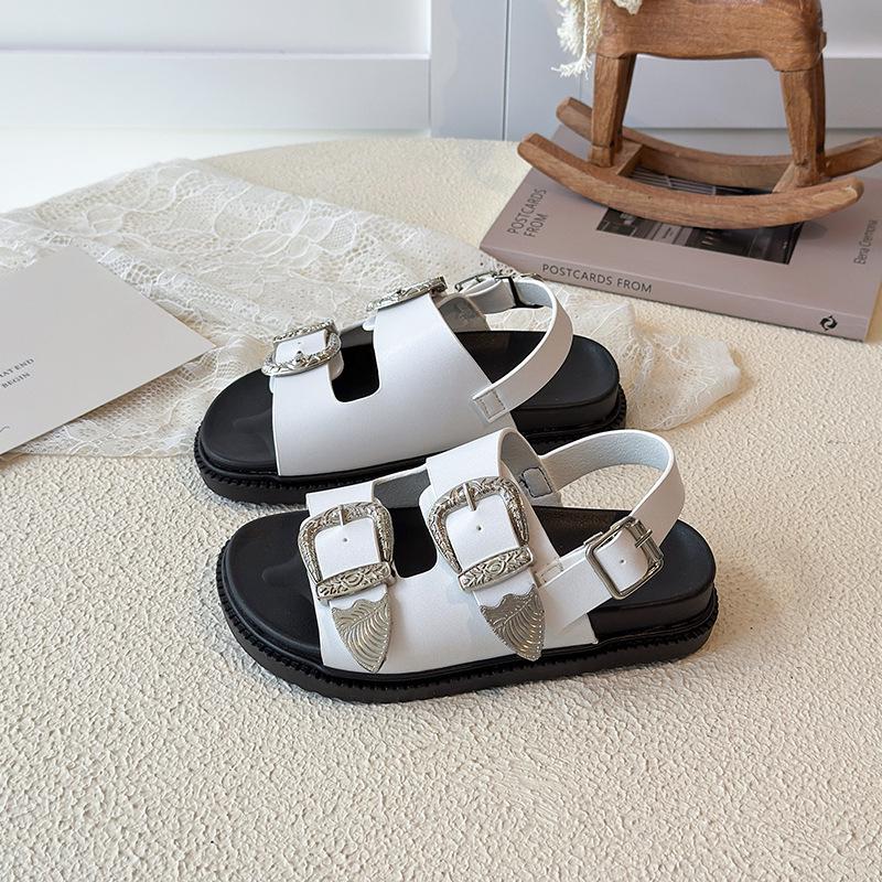 2025 Summer Versatile Girls' Princess Sandals – Soft Sole Student Beach Shoes for Kids