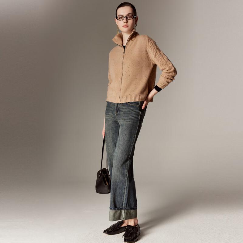 PALUOPO Women's Cable Knit Cashmere Cardigan