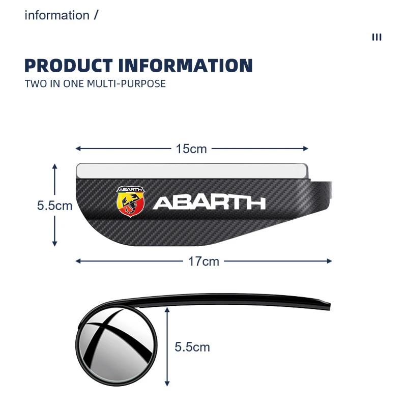JCF5 Carbon Fiber Car Rearview Side Snow Sun Visor Rain Cover Car Mirror Accessories For Fiat Abarth 595 Abarth 500 Abarth 124 Spider