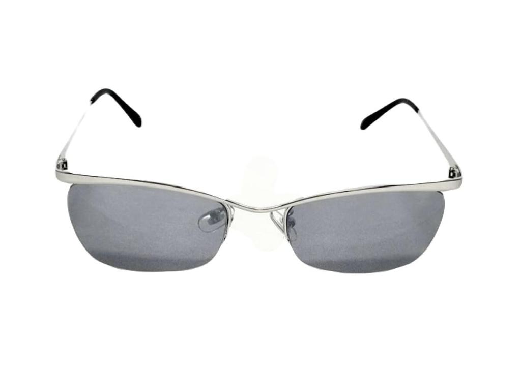 Men's Metal Sunglasses, Fashion Glasses, Light Blue, Light Smoke, Light Green, Colored Lenses (Light Smoke)