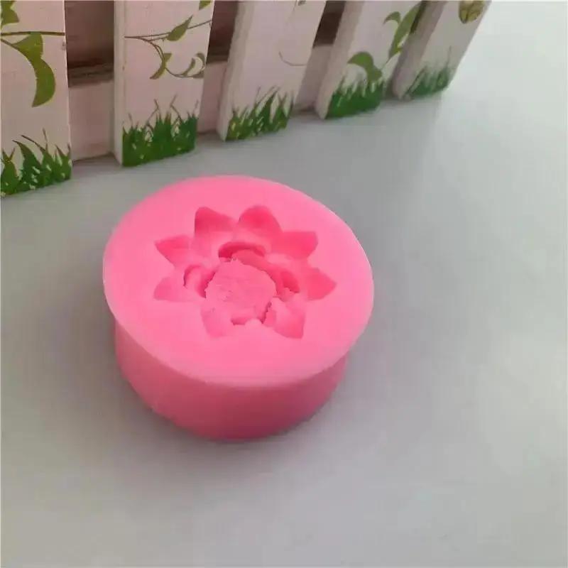 Molde de silicona con forma de loto para tartas, hecho a mano, creativo, para jabón, yeso, decoración de flores, accesorios y herramientas