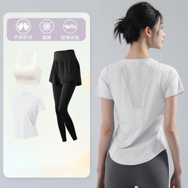 Tennis Suit Women's Short-sleeved Training Clothes Outdoor Running Quick-drying Clothes Thin Badminton T-shirt Fitness Clothes
