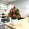 Rose Flower Tree Faux Plant With Plastic Material For Wedding And Home Decor