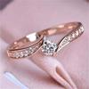 Minimalist Engagement Wedding Rings for Women Round Cubic Zirconia Simple Elegant Female Accessories 2022 Fashion Jewelry