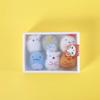 New Pet Cat Catnip Bell Squeaky Plush Interactive Toy Cartoon Animal Bear Interactive Toy Set Christmas Gift Toys for Cats