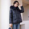 New Winter Genuine Leather Jacket, Sheepskin Korean Style Loose Hooded Goose Down Jacket, Simple, Fashionable and Versatile