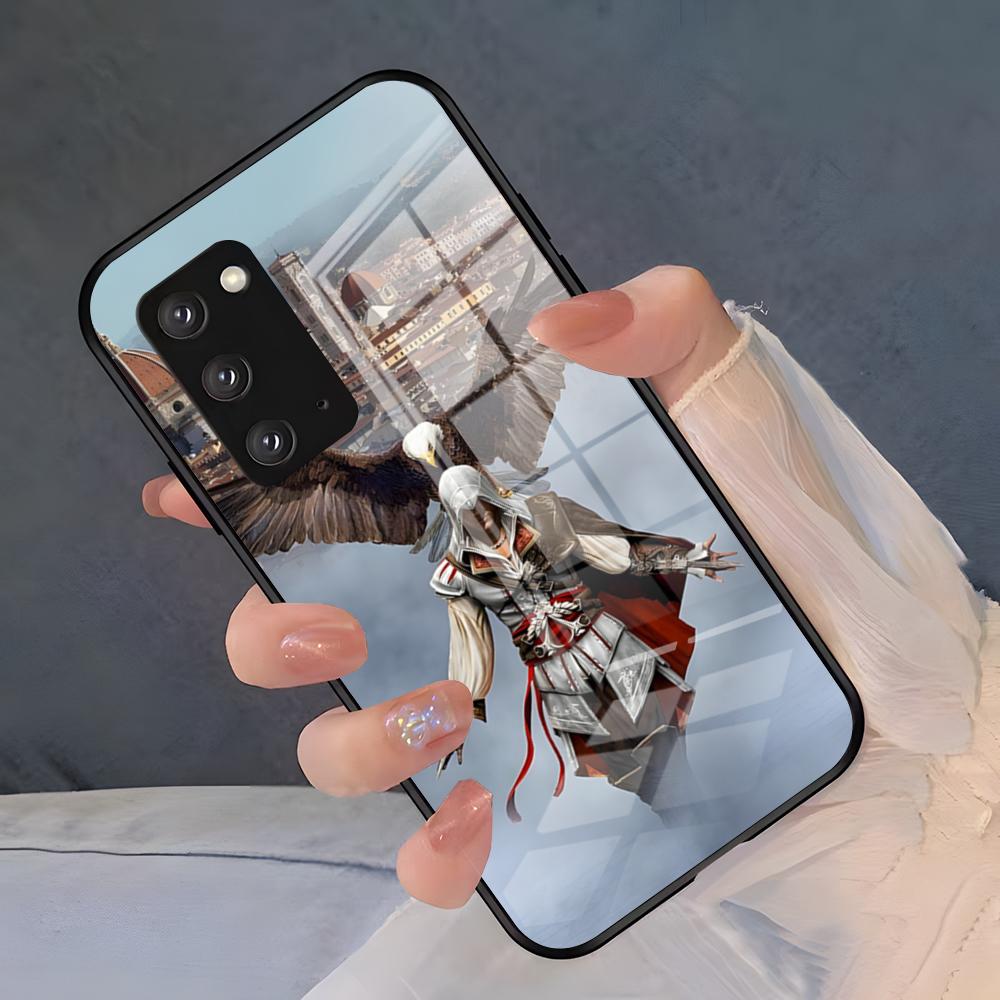 

Чехол для телефона Assassins Creed для Samsung A25 A13 A33 5G A54 A36 A35 A56 A52 A14 Ударопрочная стеклянная крышка Samsung A51