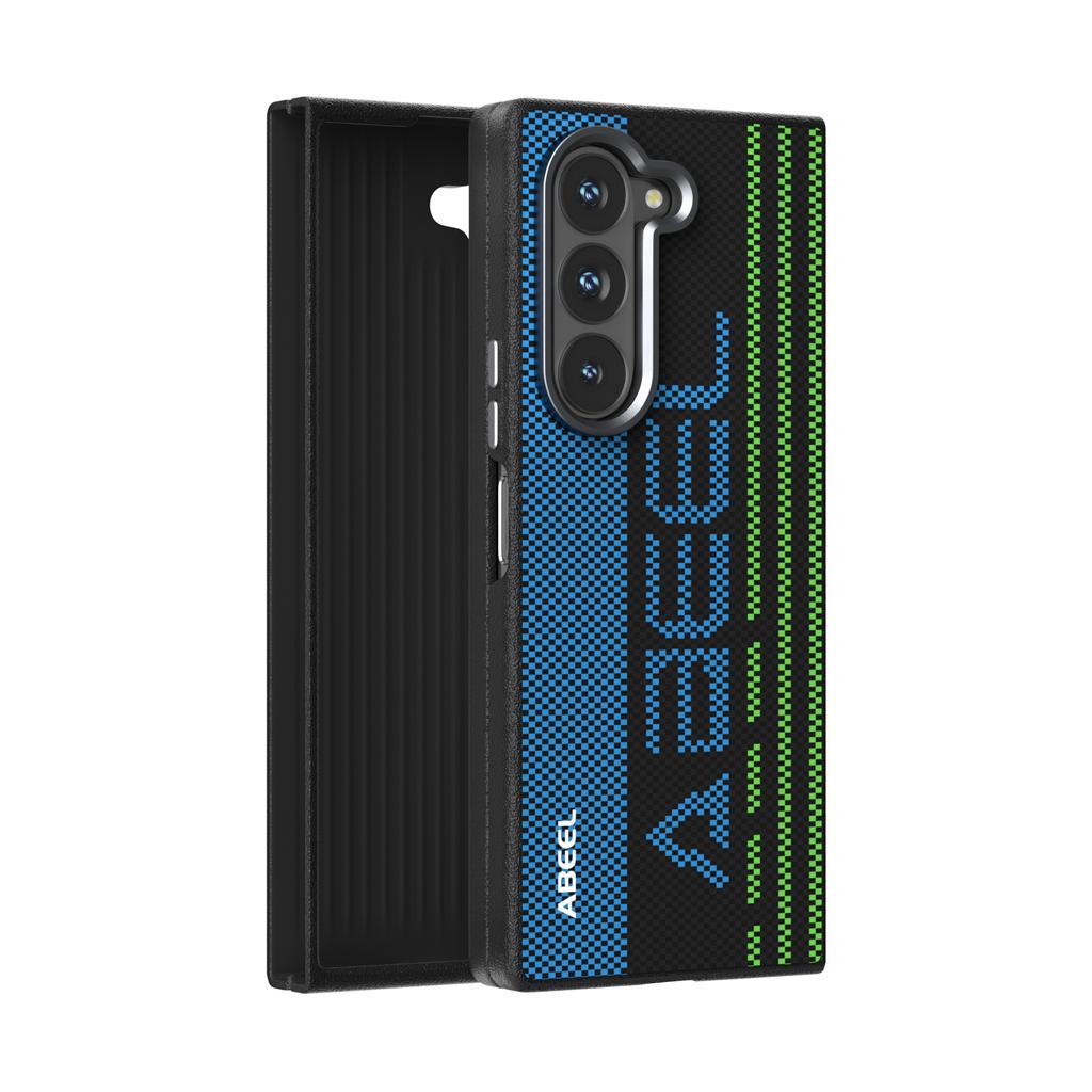 For Samsung Galaxy Z Fold 6 5 4 Case Magsafe Slim Rough Carbon Fiber Magnetic Folio Foldable Case Cover Alloy Lens Anti-fingerprint