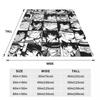 Japan Anime Collage Flannel Blanket Manga Hat Super Soft Throw Blanket for Living Room Picnic Cute Bedspread Sofa Bed Cover