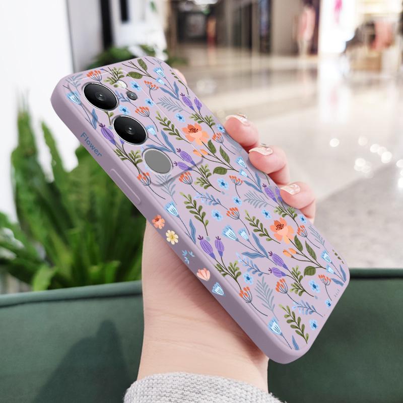 Brilliant Floral Phone Case For VIVO V50 V40 V30 V29 V29E V27 V27E V23 V23E V21 V20 Y20 Y12 Y21 Y22 Pro Silicone Cover