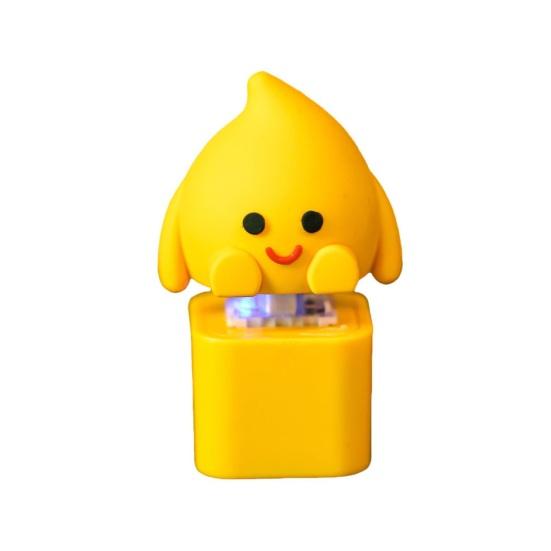 Cartoon Keyboard Fidget Keychain with Light Sound Stress Relief Portable Travel