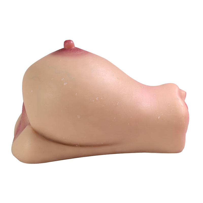 Männer Masturbator Doppel Kopf Oral Sex Vagina Brust Große Brüste Weichen Penis Echte Haut Fühlen Erwachsene Spielzeug Erotische Produkte